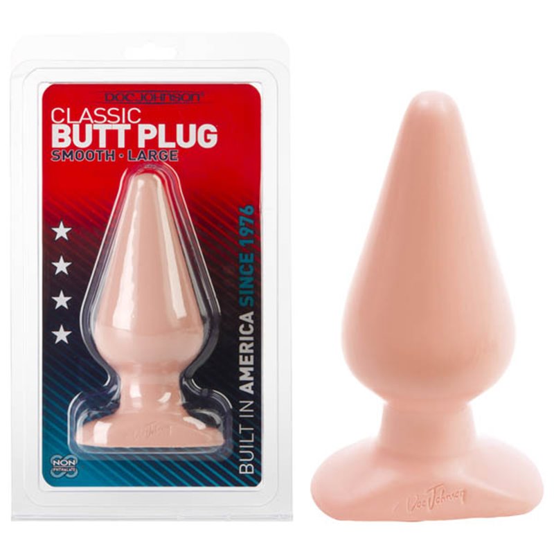 Classic Butt Plug - Smooth Large - Flesh