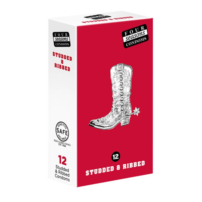 Four Seasons Studded & Ribbed Condoms 12's