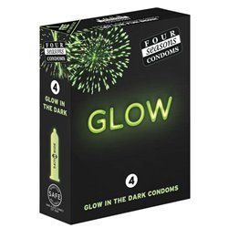 Four Seasons Glow N Dark Condoms 4's