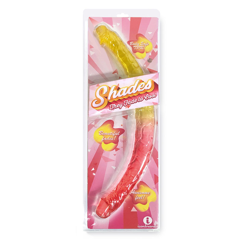 Shades 17'' Double Dong - Pink Yellow