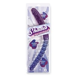 Shades 17'' Double Dong - Violet Blue