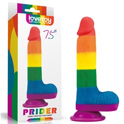 Prider 7.5'' Dildo - Rainbow