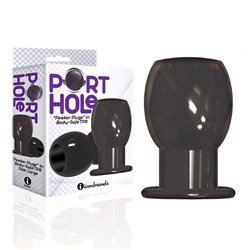 The 9's Port Hole, Hollow Butt Plug, Black