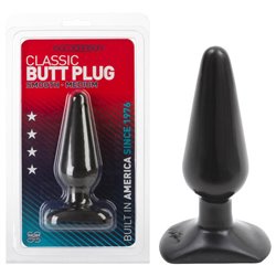 Classic Butt Plug - Smooth Medium - Black