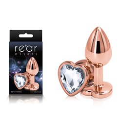 Rear Assets Rose Gold Heart - Small - Clear