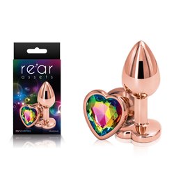 Rear Assets Rose Gold Heart - Small - Rainbow
