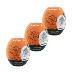 Satisfyer Masturbator Eggs Crunchy 3-Pack