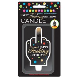 Happy Fucking Birthday FU Finger Candle