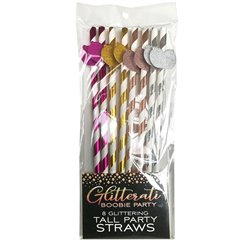 Glitterati - Boobie Tall Party Straws