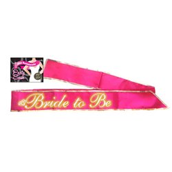 Bride-To-Be Sash - Glow In The Dark Hot Pink