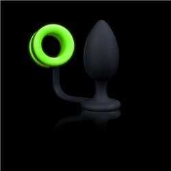 OUCH! Glow in Dark Butt Plug with Cock Ring