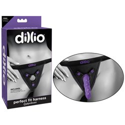 Dillio - Perfect Fit Harness - Black/Purple