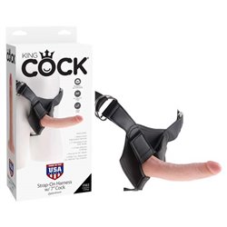 King Cock Strap-On Harness w/ 7'' Cock - Flesh