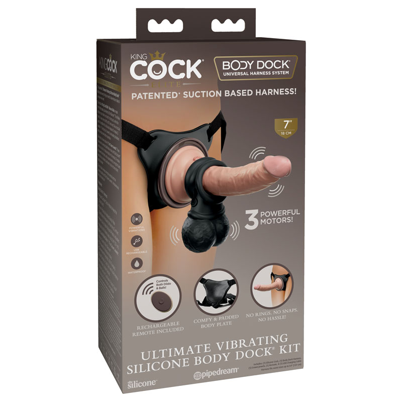 King Cock Elite Ultimate Vibrating Body Dock Kit