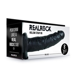 REALROCK Hollow Strap-on - 20.5 cm Black
