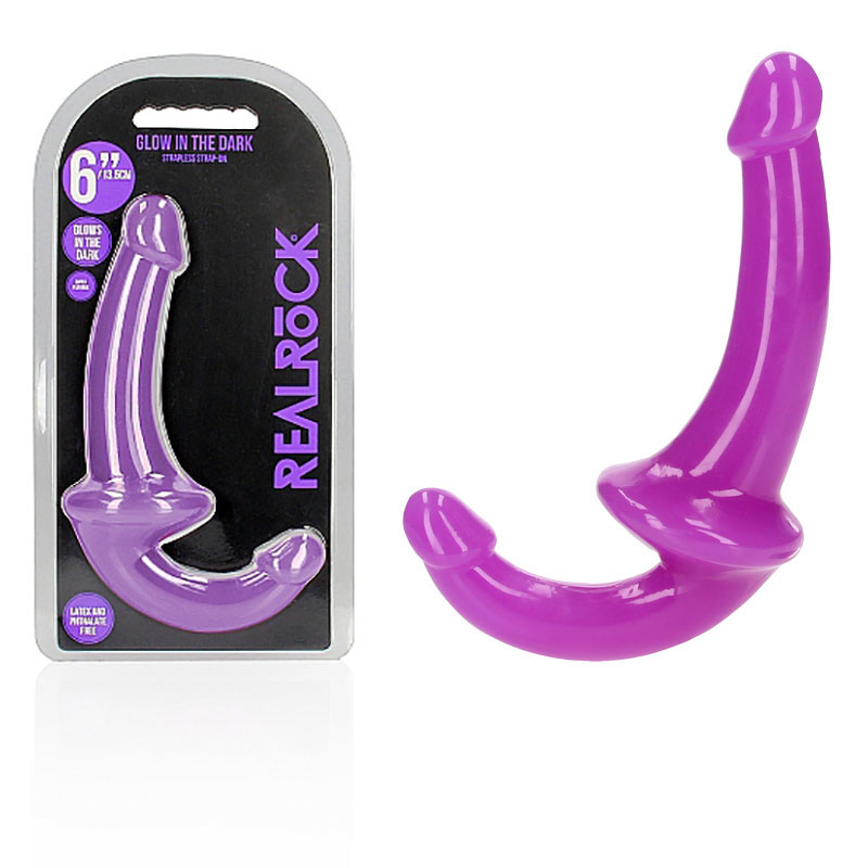 REALROCK 13.5 cm Strapless Strap-On Glow - Purple