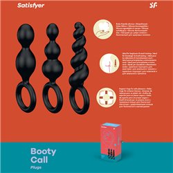 Satisfyer Booty Call Plugs - Black 3 Pack