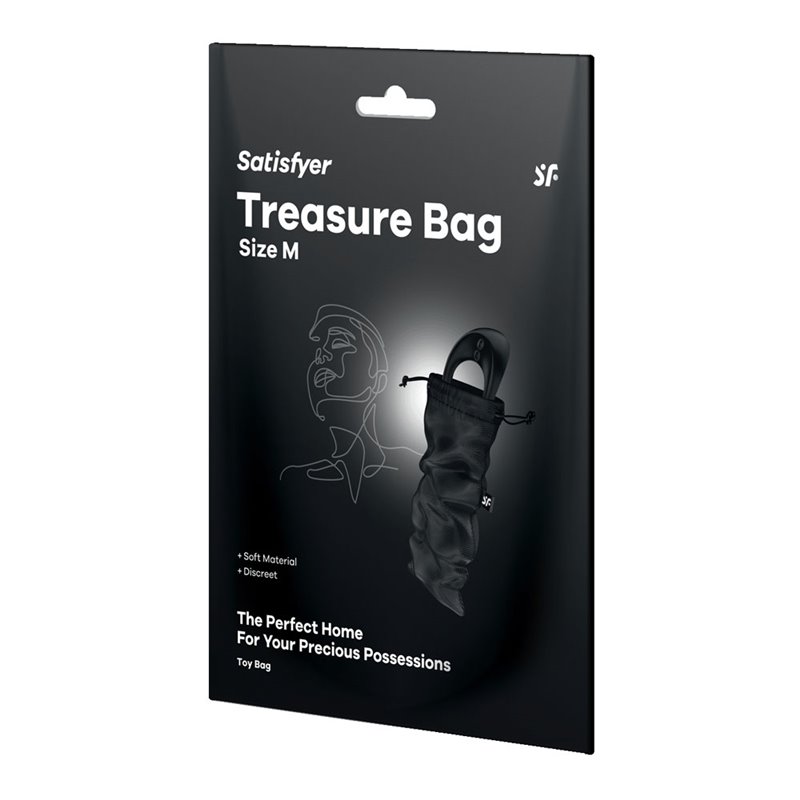 Satisfyer Treasure Bag Medium - Black - Little Desires Australia