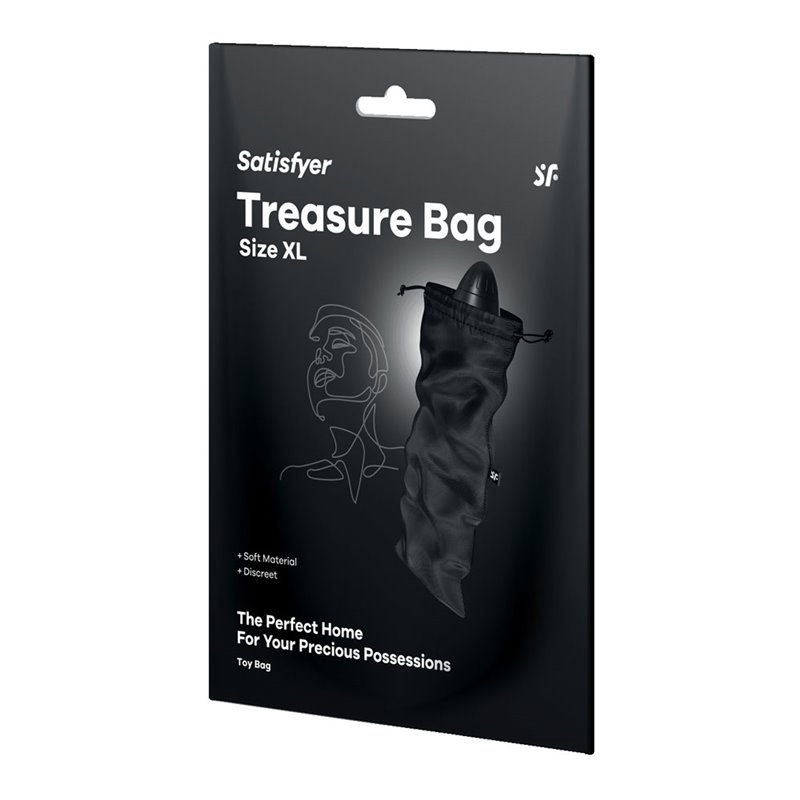 Satisfyer Treasure Bag XLarge - Black - Little Desires Australia