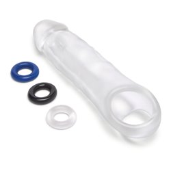 Size Up 2 Inch See-Thru Penis Extender with Ball Loop