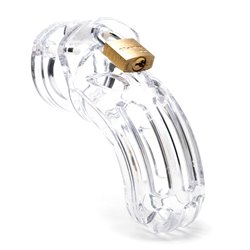 The Curve Chastity Cock Cage Kit - Clear