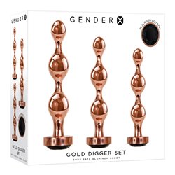 Gender X GOLD DIGGER SET - 3 Pc Butt Plugs