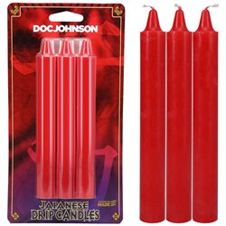 Japanese Drip Candles - Red 3 Pack