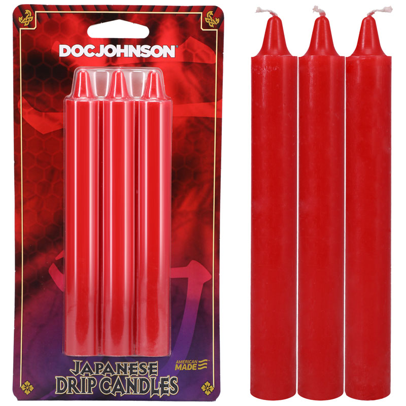 Japanese Drip Candles - Red 3 Pack