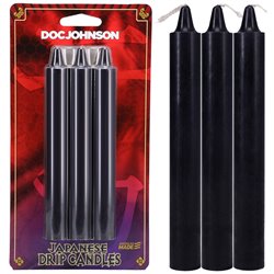 Japanese Drip Candles - Black 3 Pack