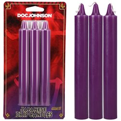 Japanese Drip Candles - Purple 3 Pack