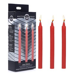 Master Series Fetish Drip Candles - 3 Pack Red