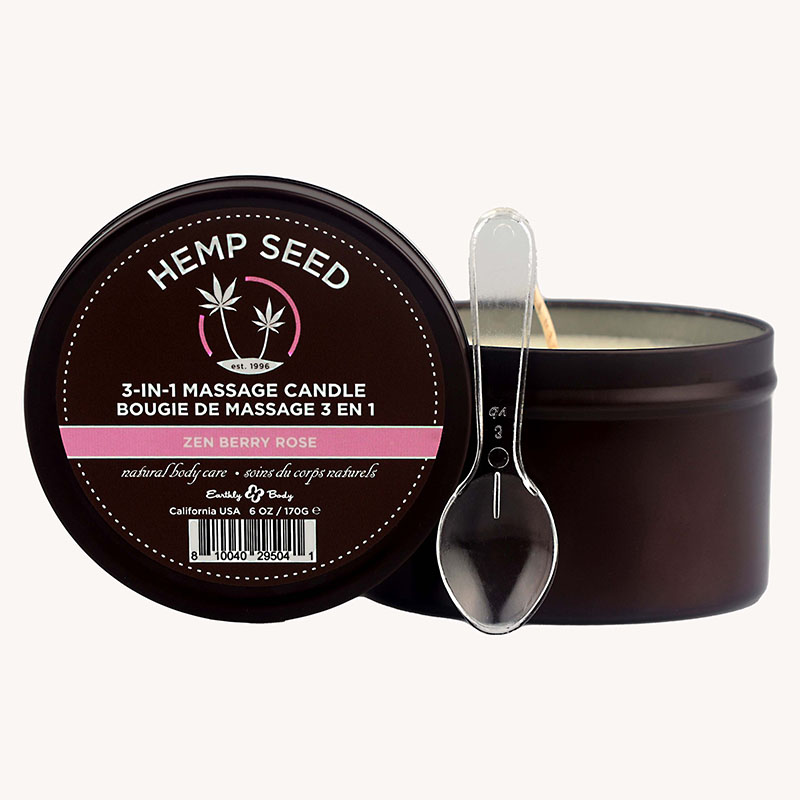 EB Hemp Seed 3 in 1 Massage Candle - ZEN BERRY ROS