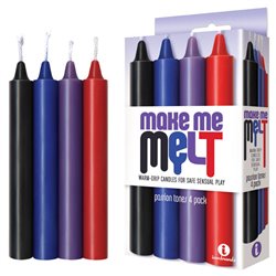 The 9's Make Me Melt Drip Candles 4-Pk, Passion